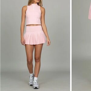 Gold Hinge- ALMOND BLOSSOM PLEATED TENNIS SKIRT Size:L